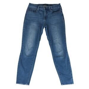 Lucky Brand Mid-rise Skinny Ava Jeans‎ Raw Hem Women's 8 Ankle Cropped Stretch